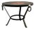 Wrought Iron Coffee Table in Lava Stone in the style of Jean and Robert Cloutier, France, 1950s For Sale
