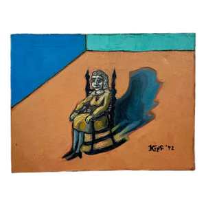 1972 Vintage Oil on Canvas Painting by Meyer Kupfermn