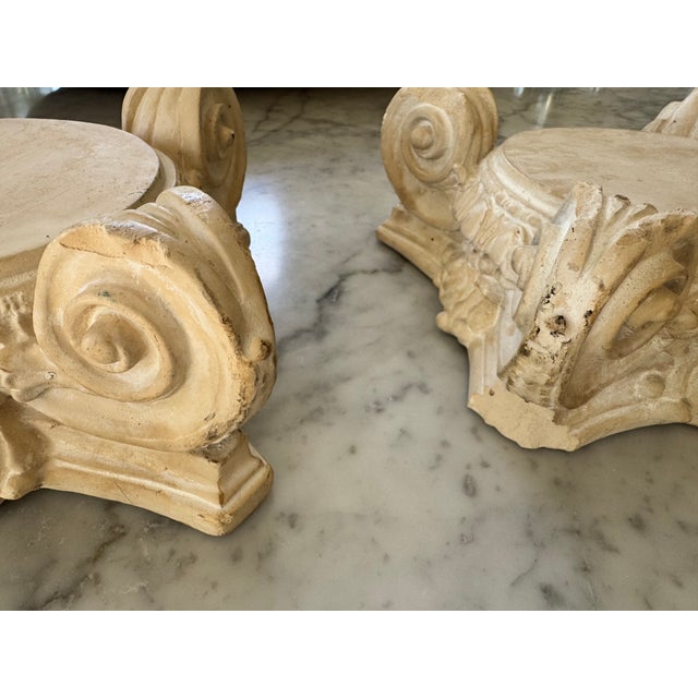 Shabby Chic Pair of Vintage Plaster Risers For Sale - Image 3 of 10