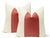 22" Coral Velvet Panel & Linen Pillows - a Pair For Sale