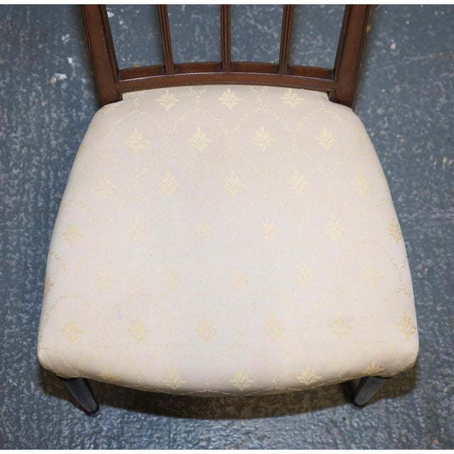 Victorian Side Chairs with Cream Fabric Seats For Sale - Image 16 of 17