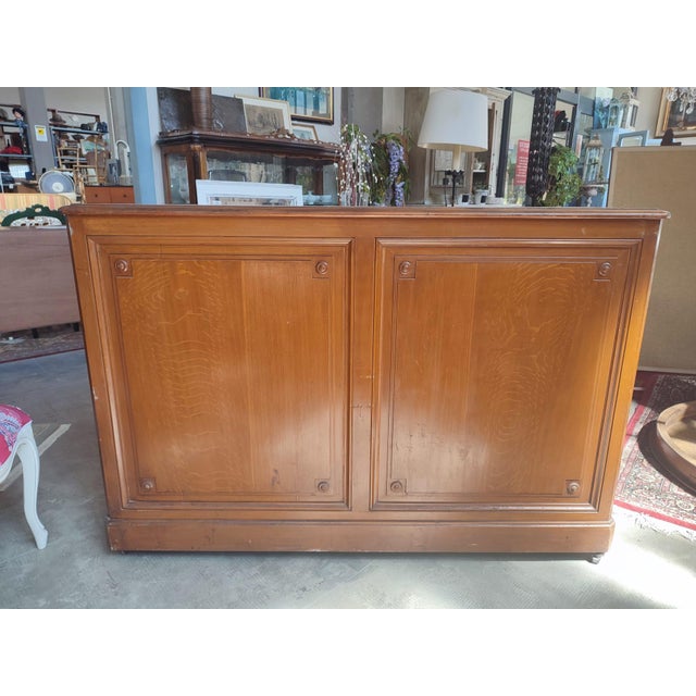 Antique Larch Wood Haberdashery Counter with Wheels and Six Drawers, 1890 For Sale - Image 17 of 18