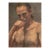 Vintage Expressionist Male Nude Figurative Study (Oil on Canvas Paper, Framed) For Sale