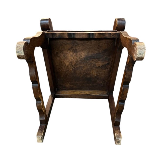 Wood 1950s Set of 6 Spanish Renaissance Revival Dining Chairs, Two Arm Chairs, Four Side Chairs For Sale - Image 7 of 15