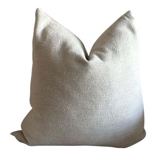 100% Belgian Linen and Wool Pillow With Hidden Zipper and Down Feather Insert For Sale