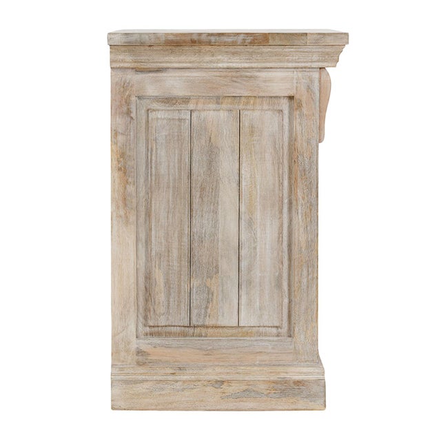 Transitional White Wash 3-Drawer Nightstand For Sale - Image 3 of 8