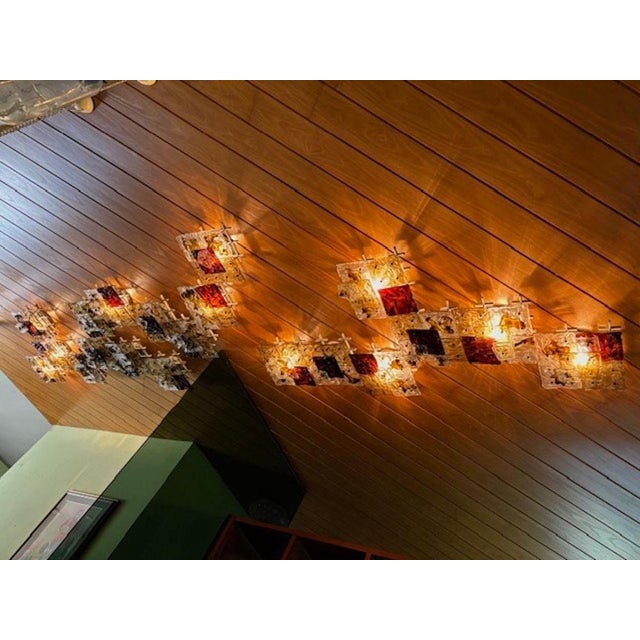 Patchwork Wall Lights in Hand Blown Glass attributed to Toni Zuccheri for Venini, 1970s, Set of 20 For Sale - Image 6 of 11