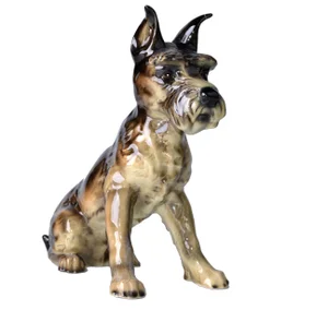 1980s Goebel Ceramic Schnauzer Dog Figurine