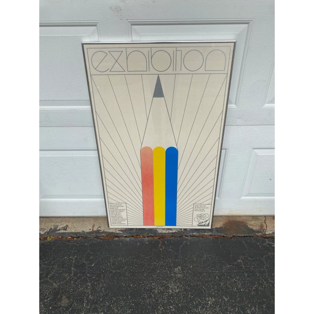 Pop art Poster by Neville Smith (Ottawa, Canada) Title: Exhibition Saw Gallery 1972, Screenprint in silver, red, yellow, &...