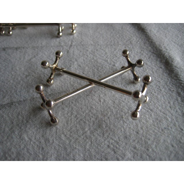 1980s 1980s Christofle Set of Silver Plate Knife Rest For Sale - Image 5 of 7