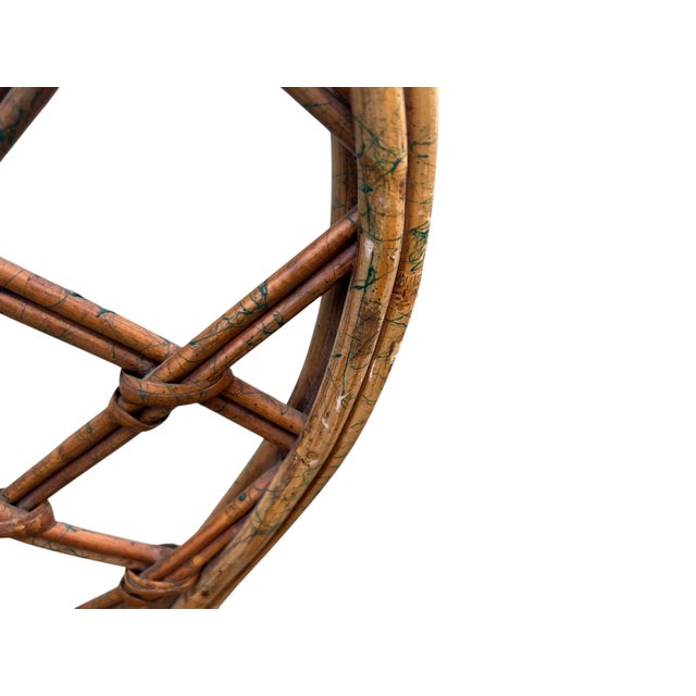 Late 20th Century Ficks Reed Peacock Fan Back Balloon Rattan Chairs a Pair For Sale - Image 13 of 17