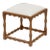 Bunny Williams Home Scallop Stool with Upholstered Seat For Sale