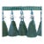 Schumacher Antony Tassel Trim in Peacock & Green For Sale