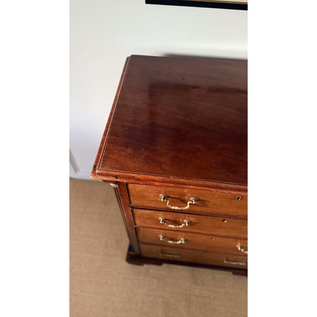 Wood Antique English Bachelor's Chest For Sale - Image 7 of 8