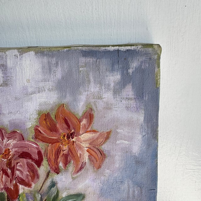 Mid-Century Modern 1970s Mid Century Impressionist Floral or Botanical Oil on Canvas Painting For Sale - Image 3 of 10