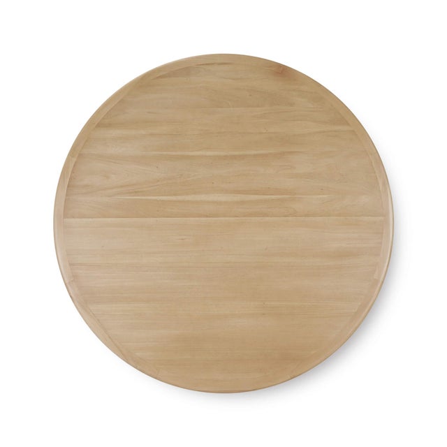 Mid Century Modern Round Dining Table - Fruitwood Finish For Sale - Image 4 of 10