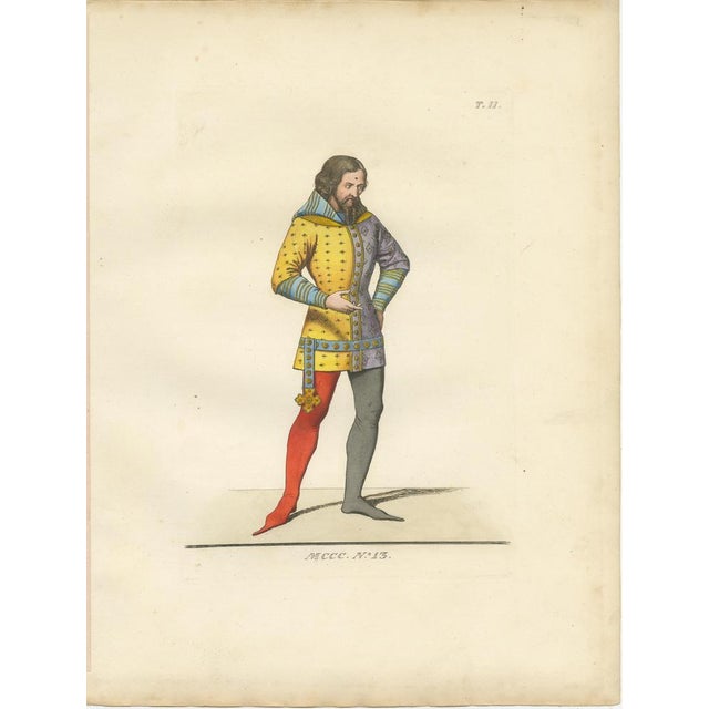 Mid 19th Century Bonnard, Medieval Costumes, 1845, Prints, Set of 4 For Sale - Image 5 of 9