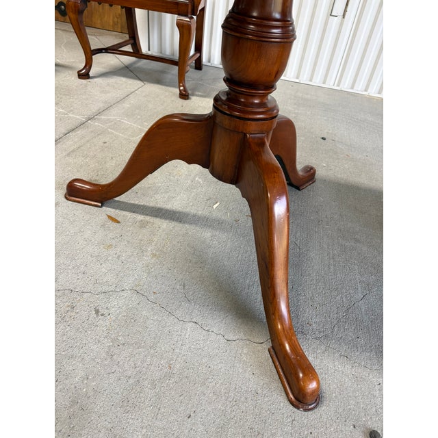 Custom Made Banquet Eastern Black Walnut Two Pedestal Dining Table With Three Leaves, Late 20th Century For Sale In Savannah - Image 6 of 14