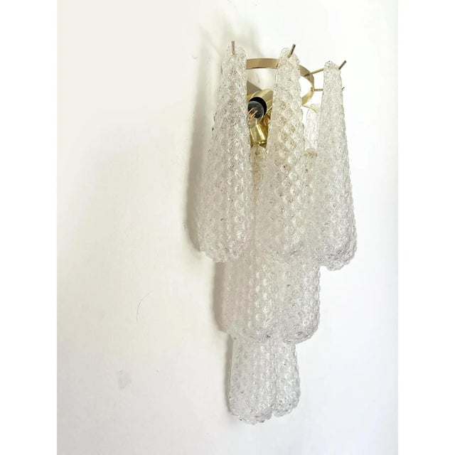 Clear Conchiglie Murano Glass Gold Wall Sconce by Simoeng For Sale - Image 6 of 9