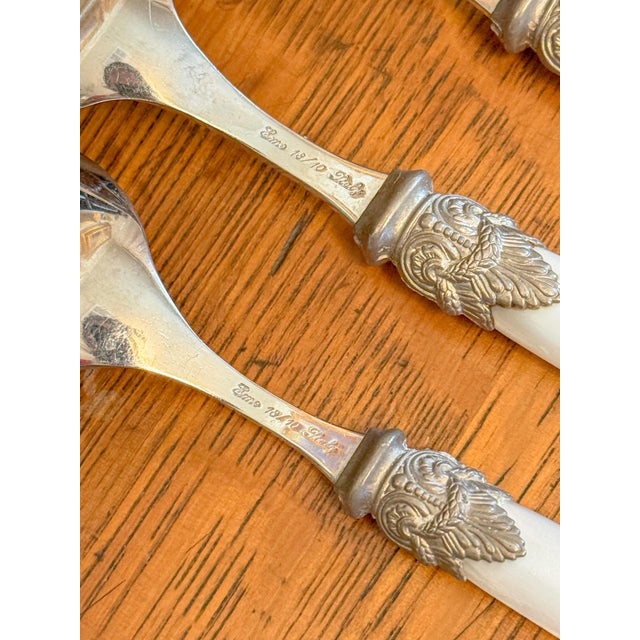 Eme Italian Faux Mother of Pearl Stainless Flatware For Sale - Image 10 of 11