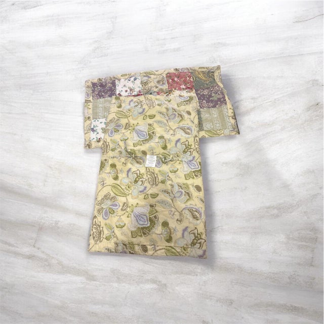 Contemporary Pair of Vintage Pillow Shams King Red Floral For Sale - Image 3 of 4