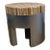 Kenneth Cobonpue Chiquita Stool Sculptural Wood Top Silver Base For Sale