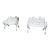 Pair of White Antique Style Cast Iron Figural Seasons Garden Bench For Sale