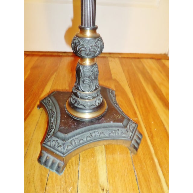 Antique Mannequin French Rare Victorian Very Ornate Bronze Base & Silk Torso For Sale - Image 10 of 17