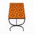 French Mid-Century Orange Ceramic Tile and Wrought Iron Side Table From Vallauris For Sale In Austin - Image 6 of 9