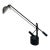 Vintage Postmodern Italian Milano Dana 4400/G440 Black Counterbalance Halogen Adjustable Desk, Task Lamp With Pendulum & Double Counterweight For Sale