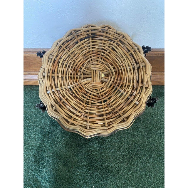 Late 20th Century Vintage Maitland - Smith Wicker Reed, Wrought Iron ...