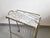 Vintage Brass and Marble Rolling Magazine Rack, 1950s For Sale - Image 12 of 13