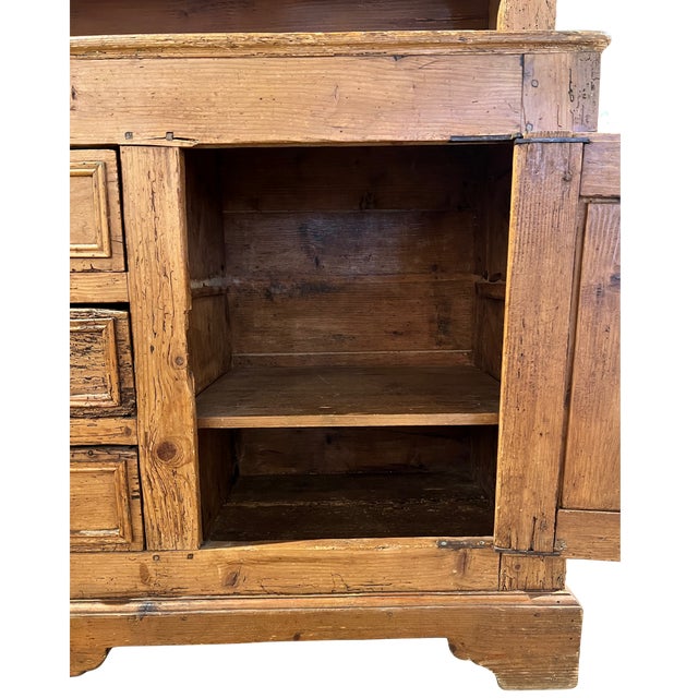 Brown 19th Century Irish Pine Bookcase Cabinet or Hutch For Sale - Image 8 of 14