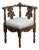 Italian Renaissance Revival Carved Walnut Corner Chair, c.1880 For Sale