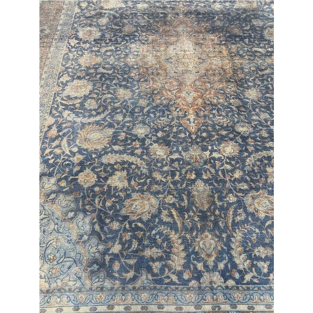 1970s Old Persian Tabriz Area Rug 10 X 14 For Sale - Image 12 of 12