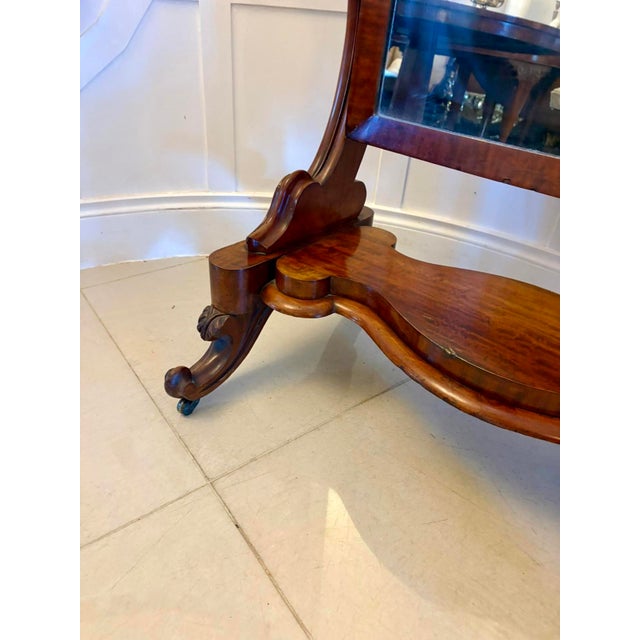 Antique Victorian Mahogany Cheval Mirror, 1860s For Sale - Image 4 of 8