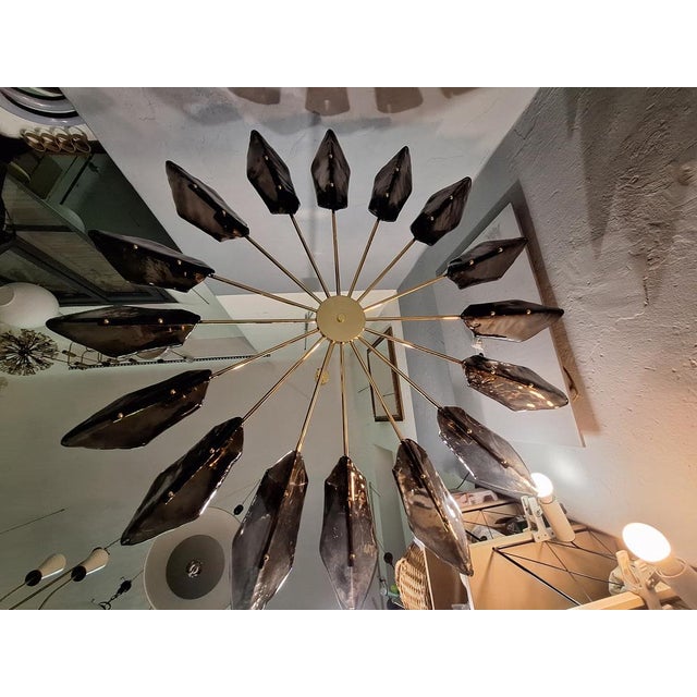 Vintage Chandelier in Brass by Alain Delon For Sale - Image 10 of 18
