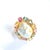 Contemporary Bochic “Orient” Multi Color Fancy Sapphires & Pearl Ring Set 18K Gold & Silver, Size 9.5 For Sale - Image 3 of 5