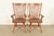 A gorgeous pair of American Colonial or Arts & Crafts style solid oak spindle back Windsor armchairs or dining captain...