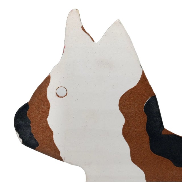 Folk Art 1980s Calico Cat Folk Art Metal Garden Ornament For Sale - Image 3 of 12