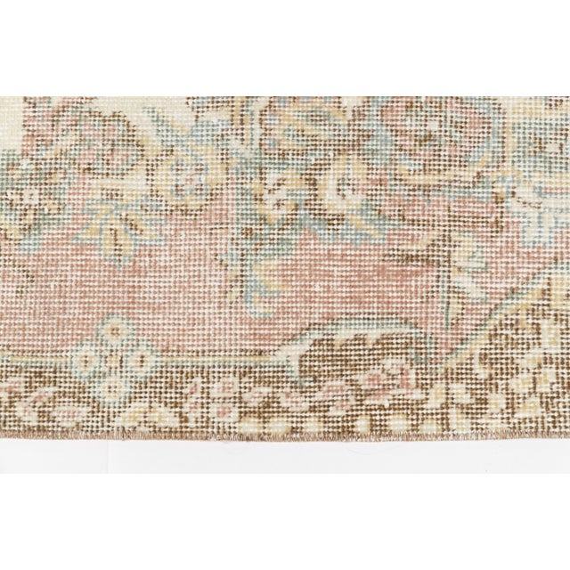Textile Mid 20th Century Beige Handknotted Floor Rug For Sale - Image 7 of 10