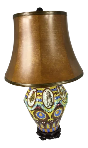 Spanish Mission Majolica Table Lamp