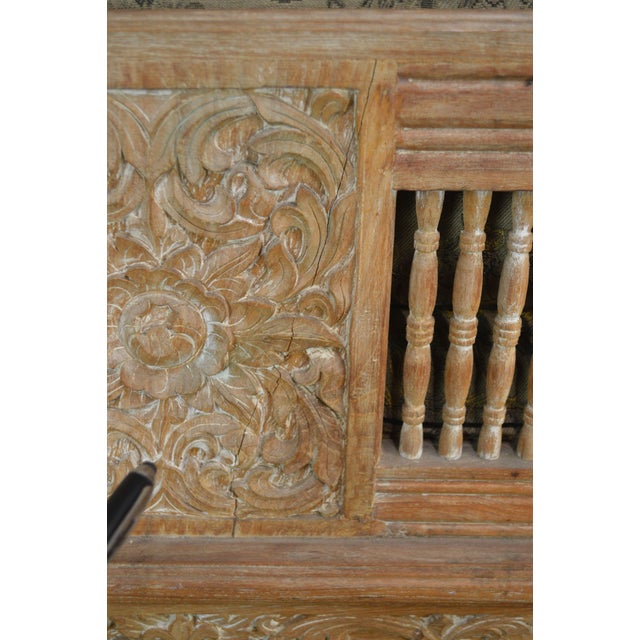 Vintage Carved Asian Teak Wood Howdah Elephant Chair Settee Chairish