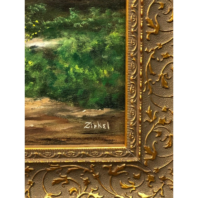 Late 20th Century Pathway to the Farm – Original Oil on Canvas, Signed, Framed For Sale - Image 4 of 5