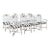 Vintage Black & White Set of 6 Armchairs in Grand Style After Mario Papperzini -Rare Find! For Sale