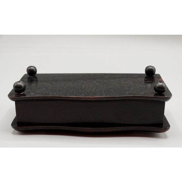 Antique English Ebony Box With Bronze Hunting With Dog For Sale - Image 10 of 10