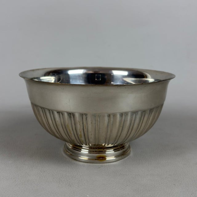 Silver-Plated Fruit Bowl Centerpiece with Noble Coat of Arms Brand For Sale - Image 3 of 11