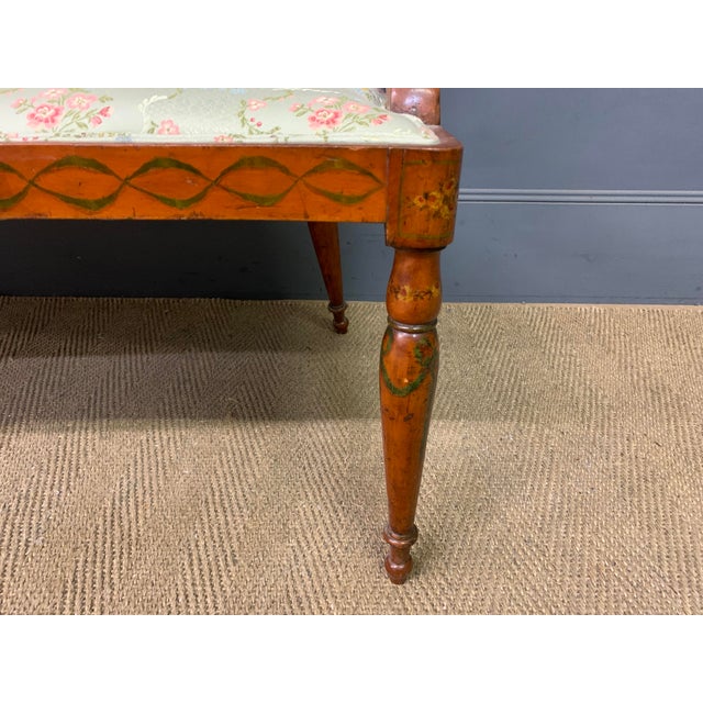 Painted Satinwood Settee, 1900 For Sale - Image 15 of 16