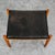 Mid Century Modern Ottoman Stool Swivel Black Solid Oak Wood Tufted Spottrup MCM For Sale - Image 10 of 12
