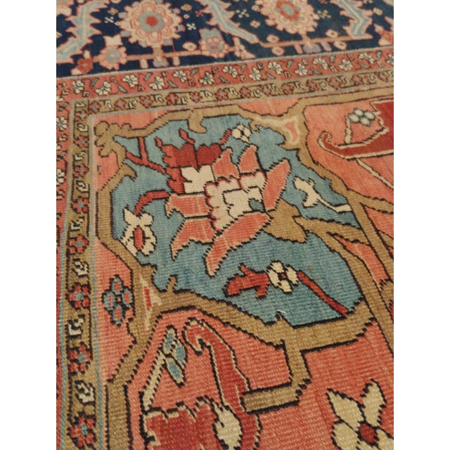 Persian Late 19th Century Antique Persian Serapi Rug 11'6"x17'9" For Sale - Image 3 of 11